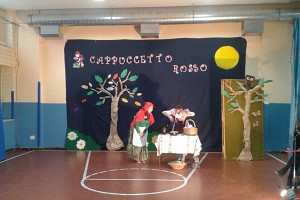 ...con la sua mamma...
