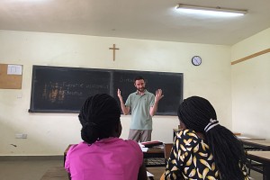 Il nostro Rettore durante una lezione